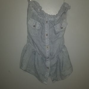 Strapless trendy top